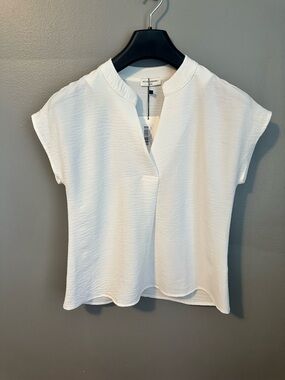 Petite Assembly x Short Story Split-Neck Cap-Sleeve Top - NWT XXSP